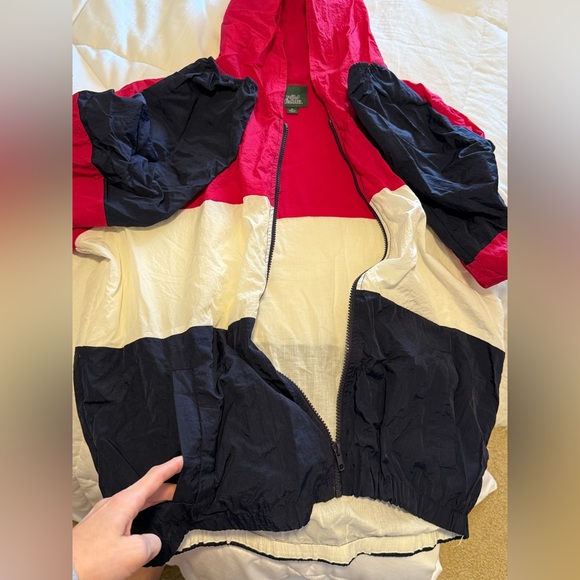 Wild Fable Red, White, and Blue Color Block Windbreaker, Size Medium - Picture 5 of 5